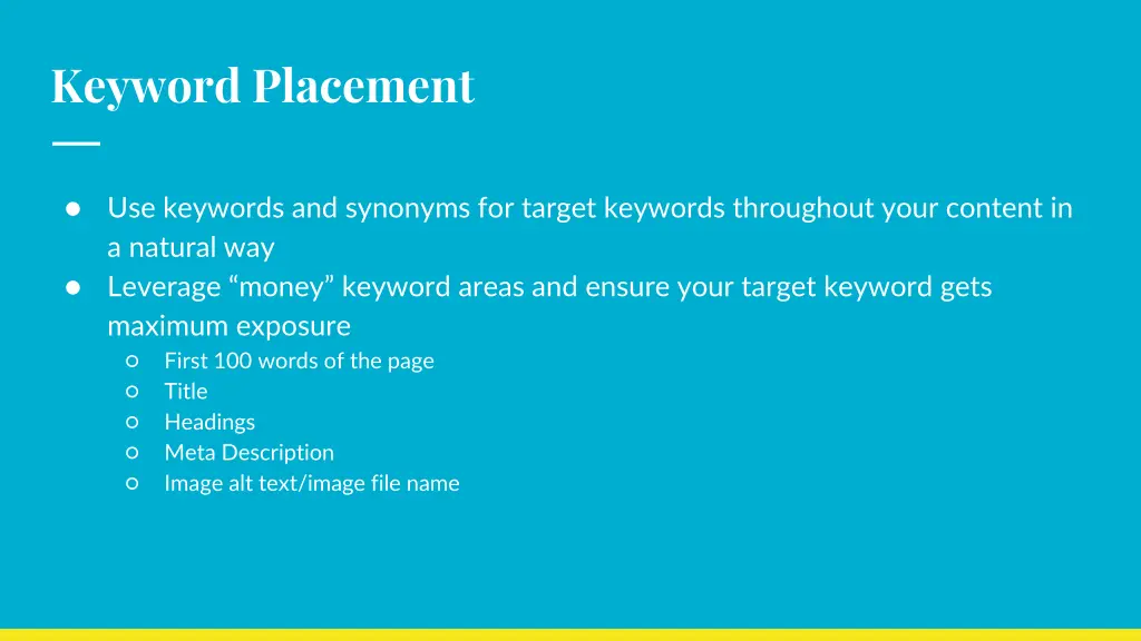 keyword placement