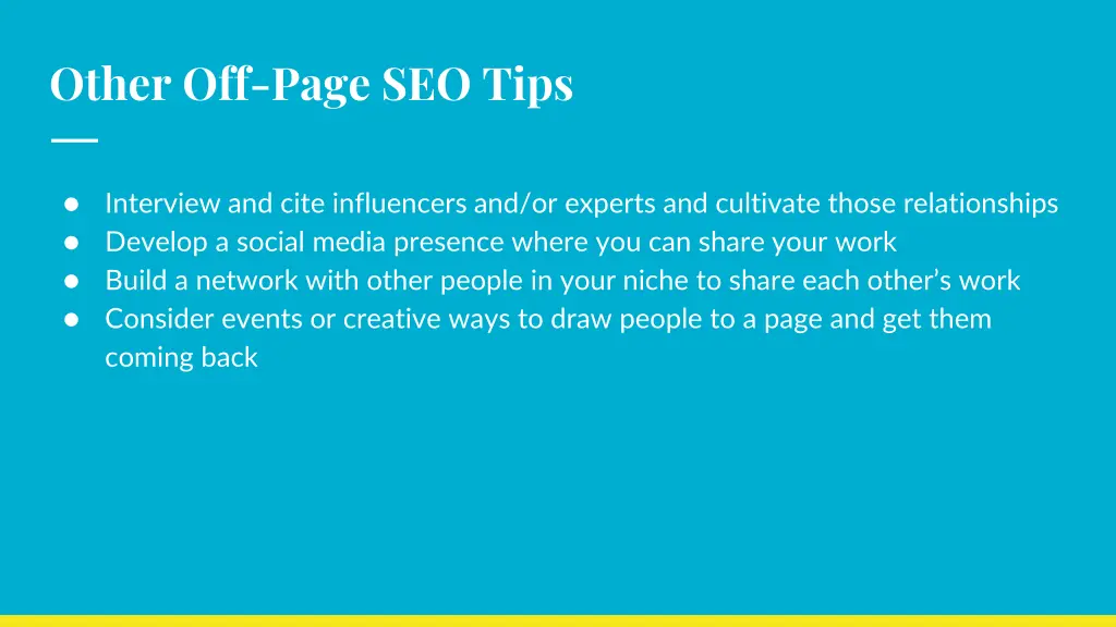 other off page seo tips