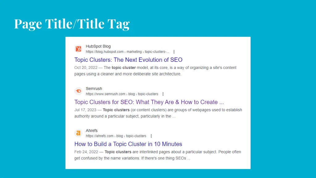 page title title tag