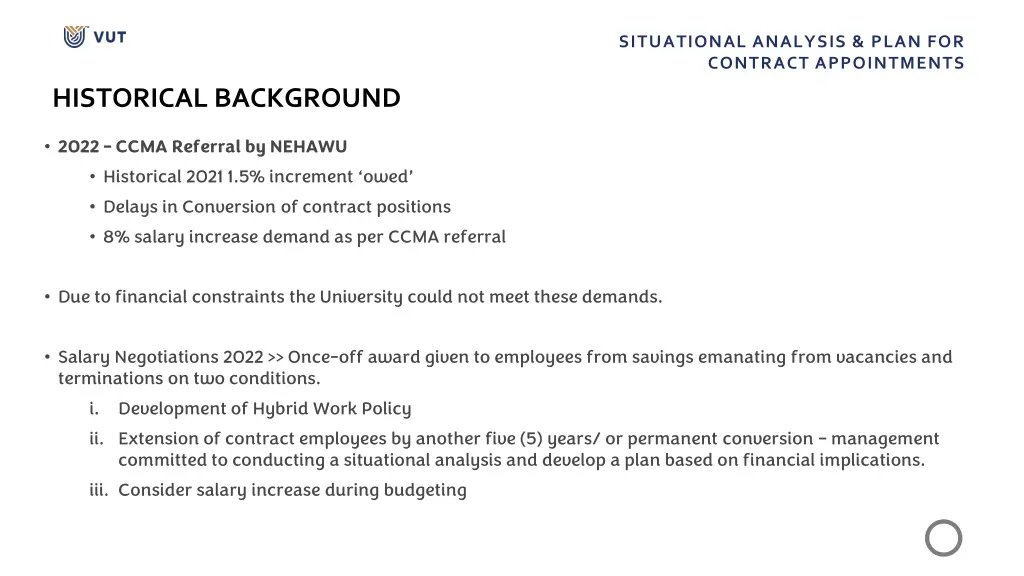 situational analysis plan for contract 3