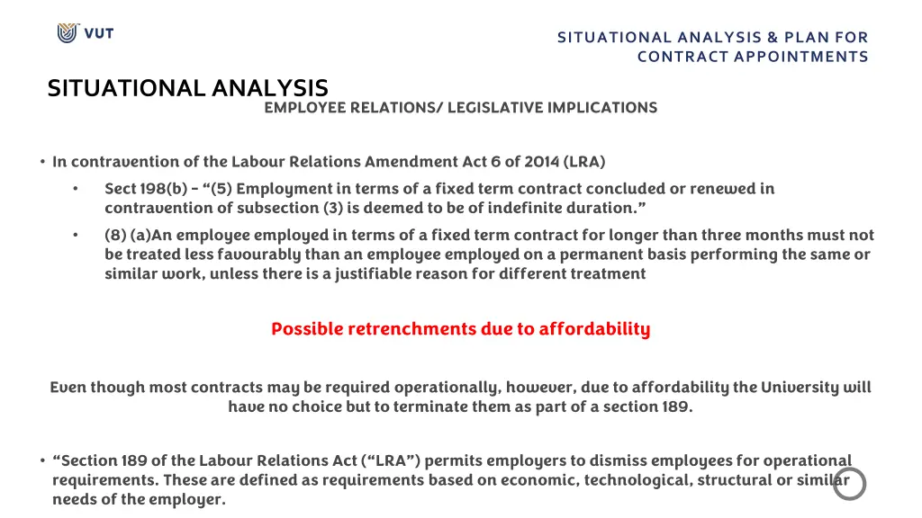 situational analysis plan for contract 8