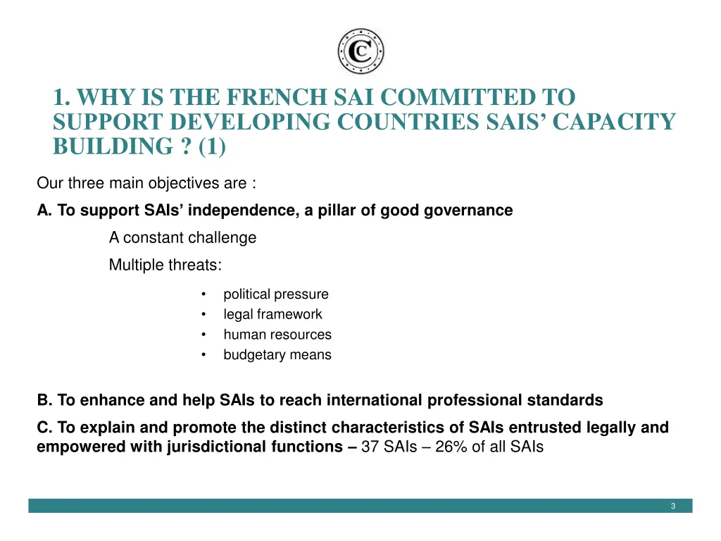 1 why is the french sai committed to support