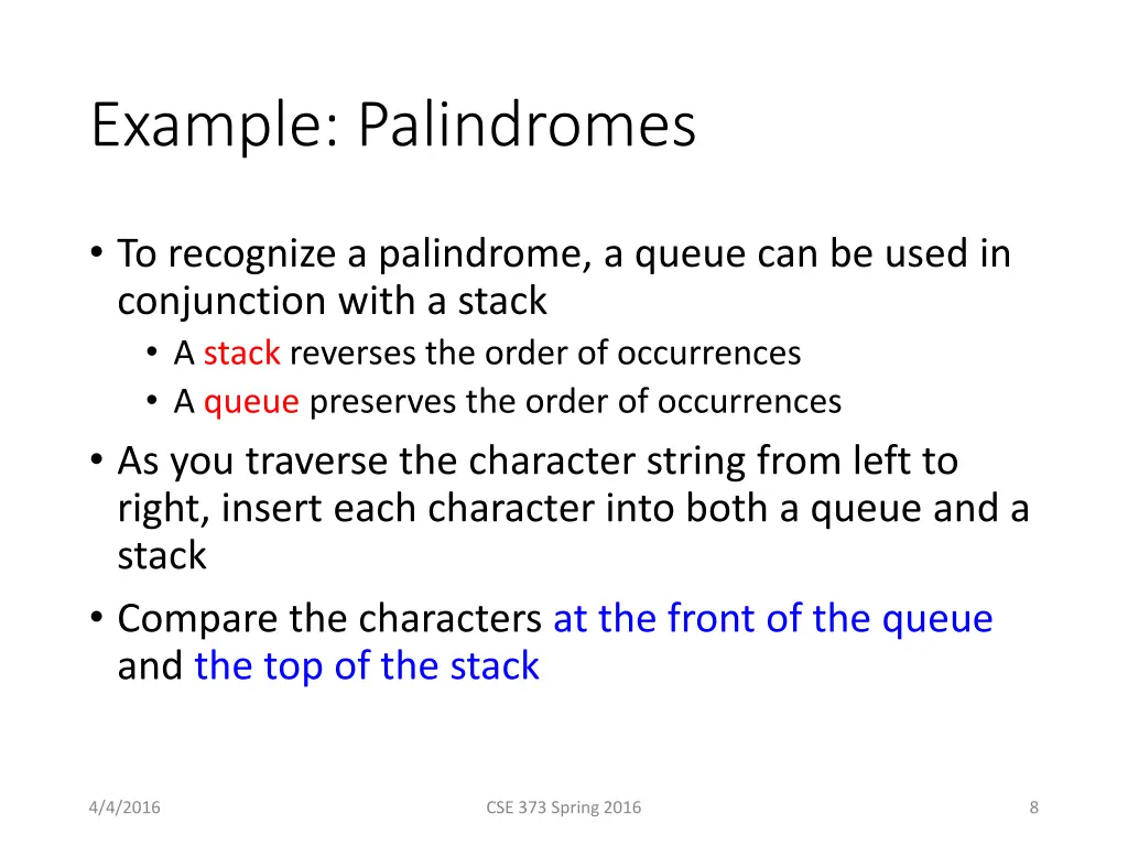 example palindromes 1