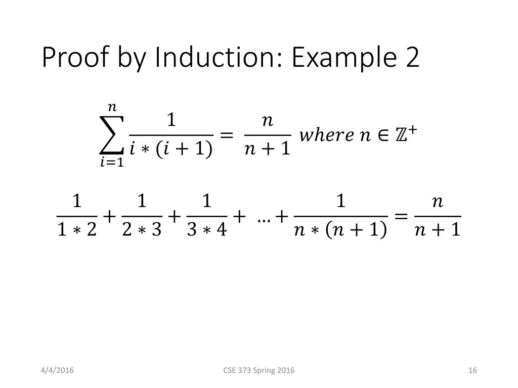 proof by induction example 2