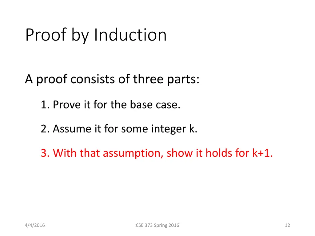 proof by induction