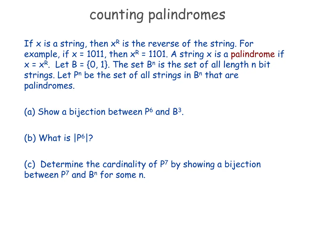 counting palindromes