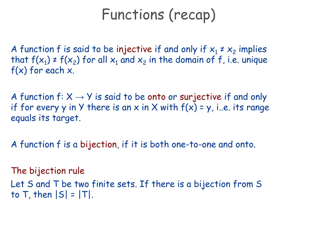 functions recap