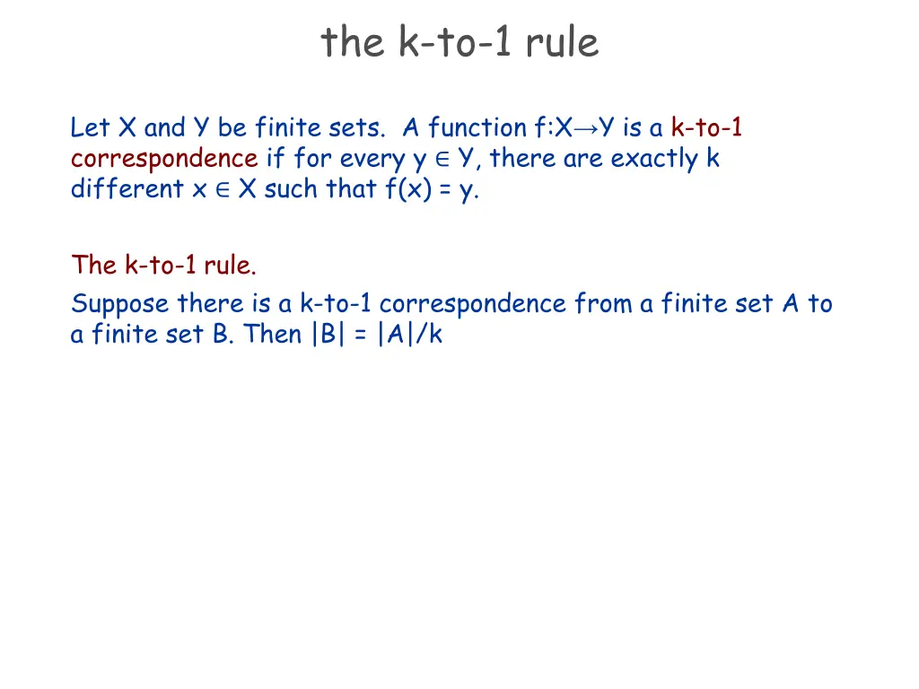 the k to 1 rule 1