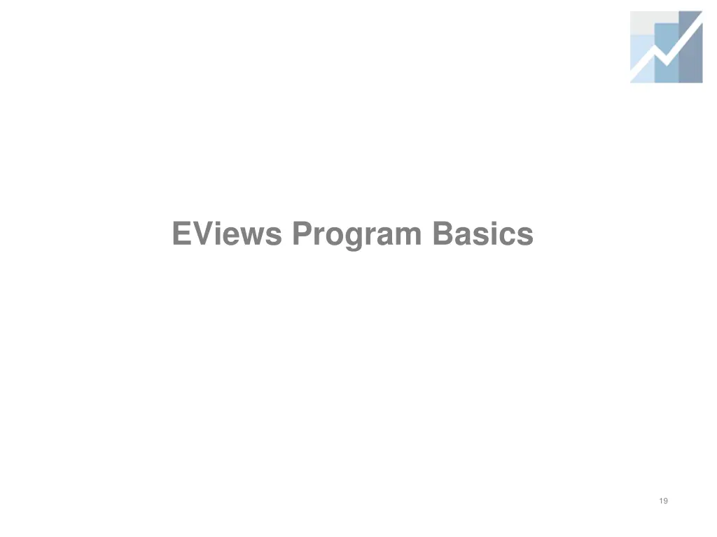 eviews program basics