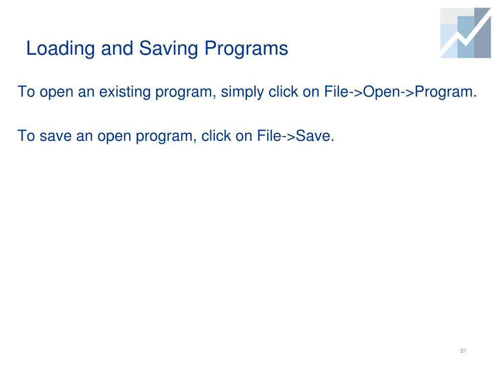 loading and saving programs