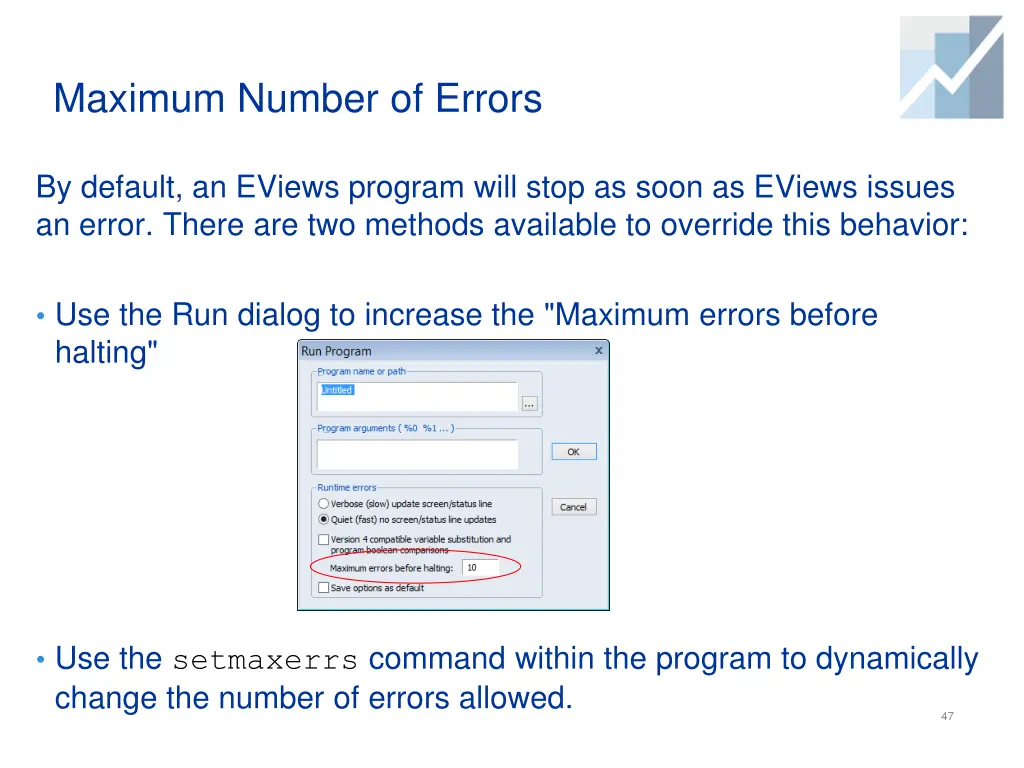 maximum number of errors