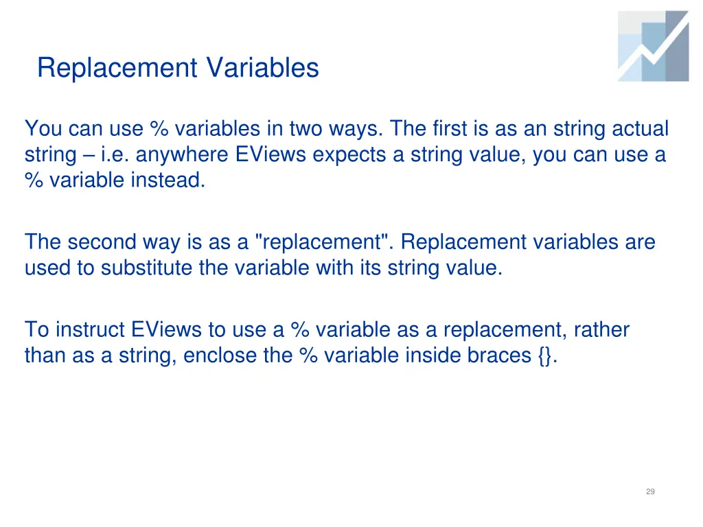 replacement variables