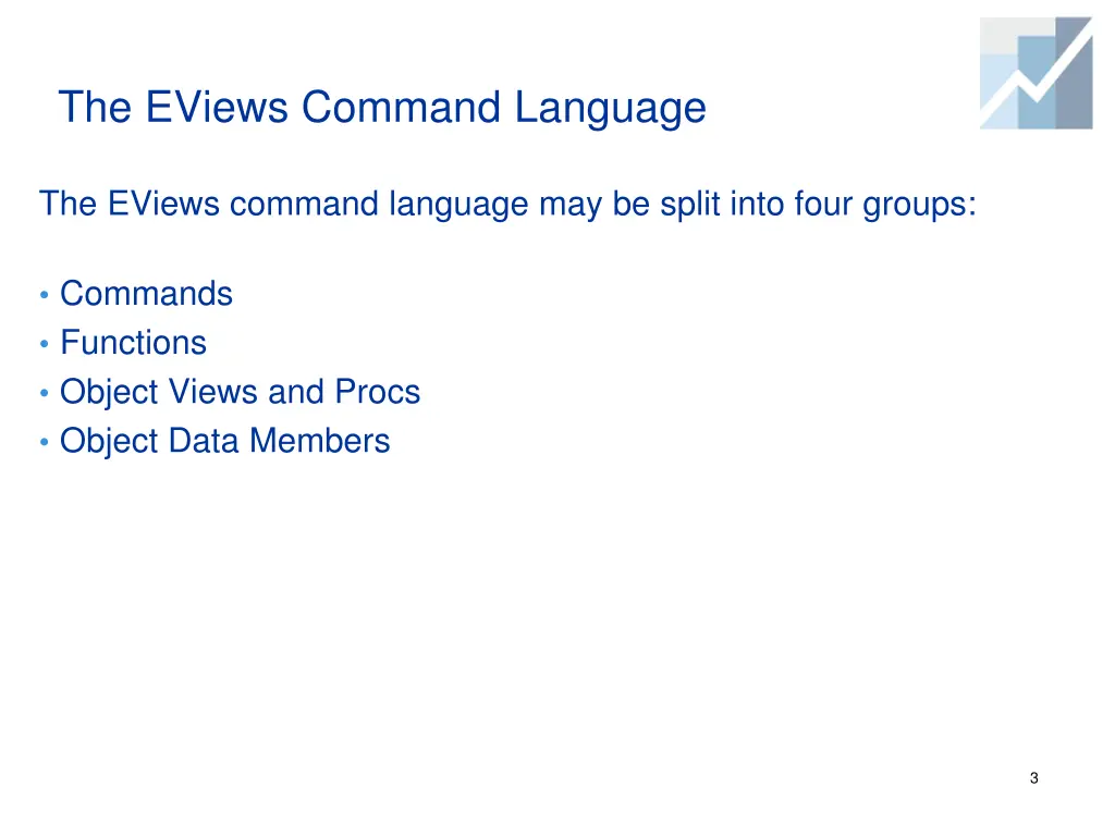 the eviews command language 1