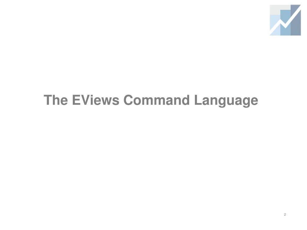 the eviews command language