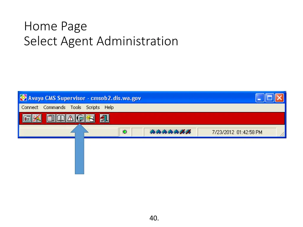 home page select agent administration