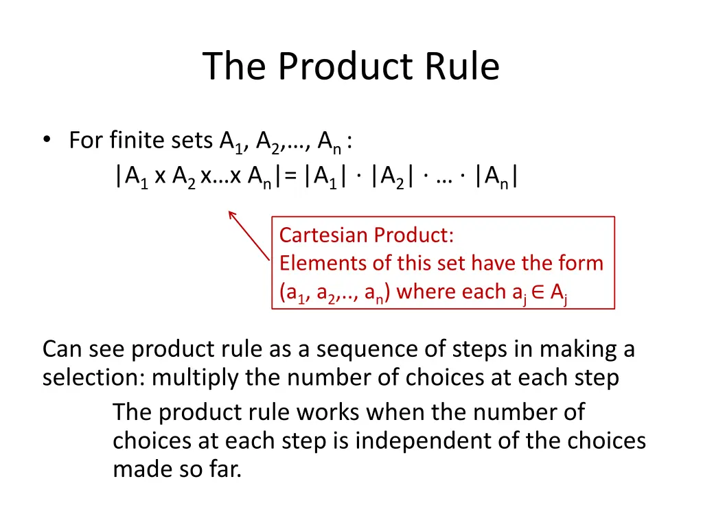 the product rule 1