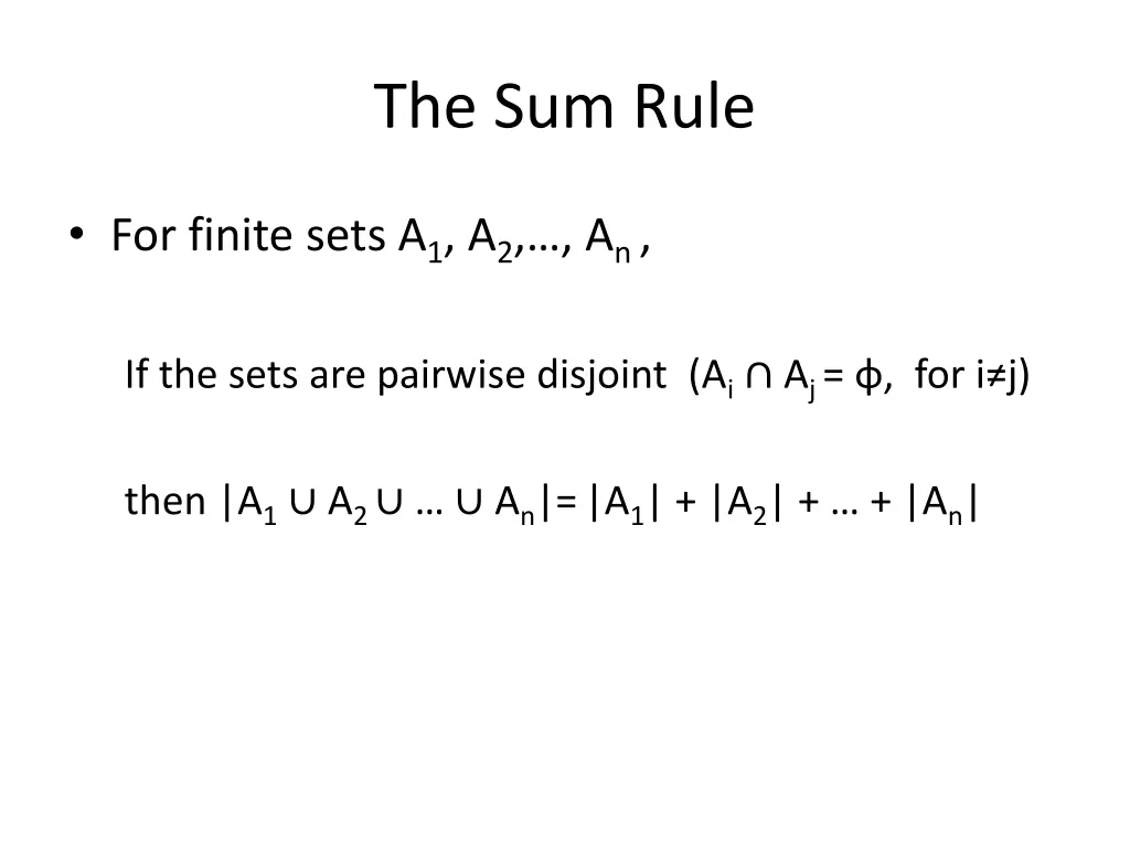 the sum rule