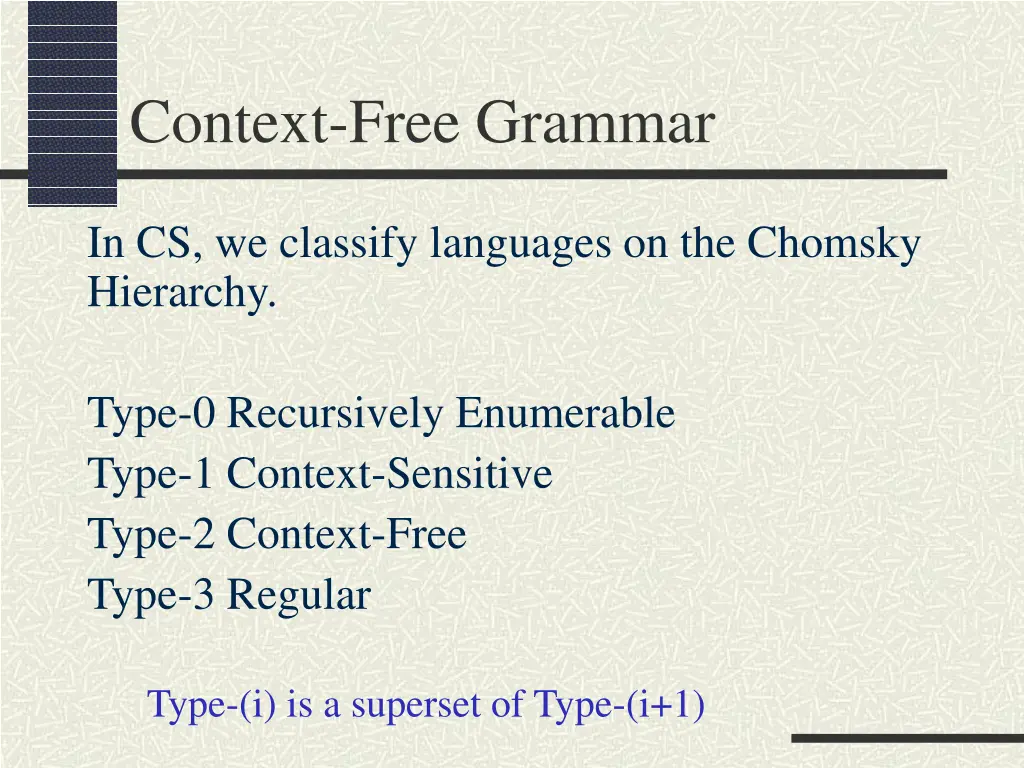 context free grammar 1