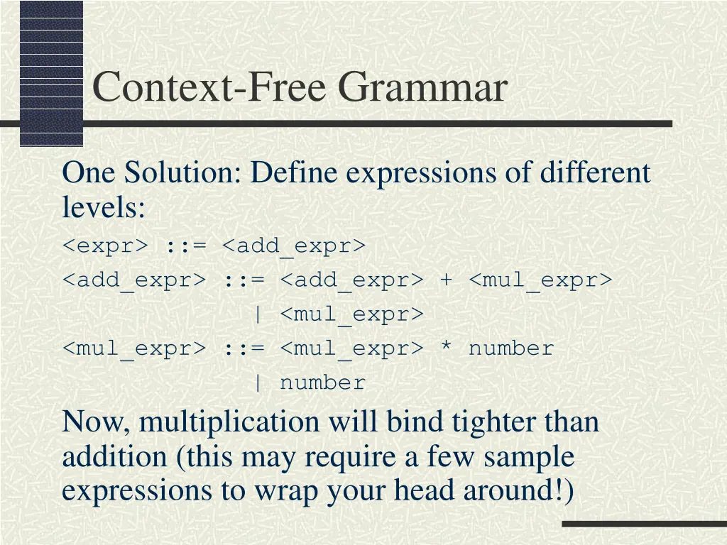 context free grammar 6