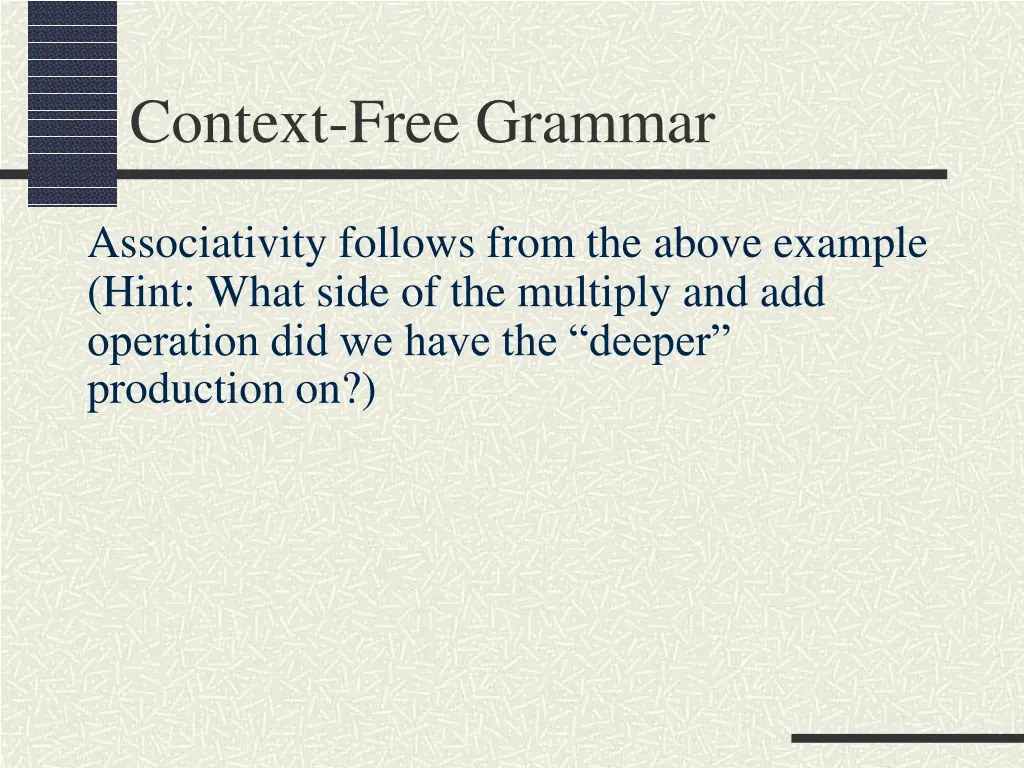 context free grammar 7