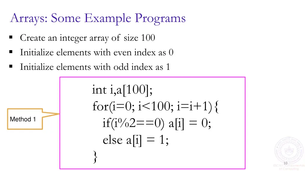 arrays some example programs