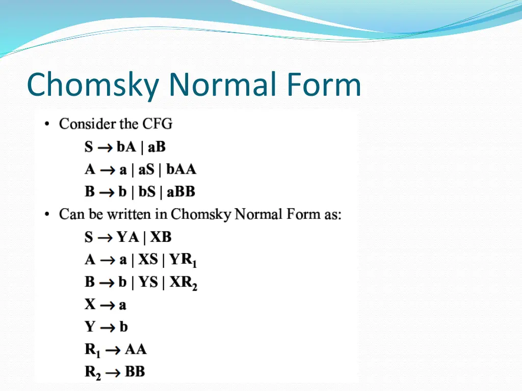 chomsky normal form 1