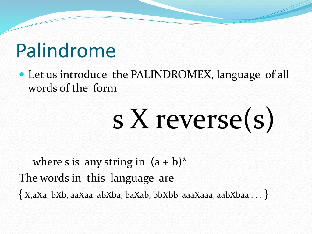 palindrome