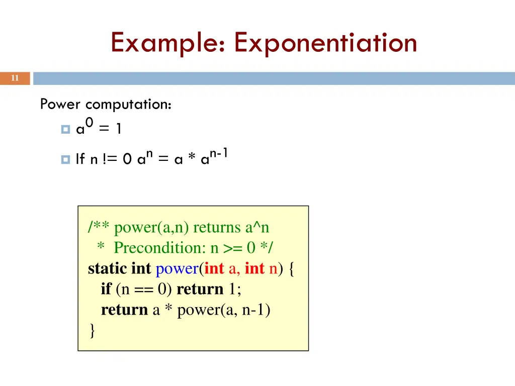 example exponentiation