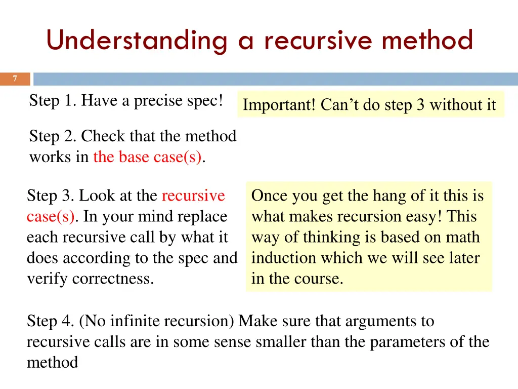 understanding a recursive method 3