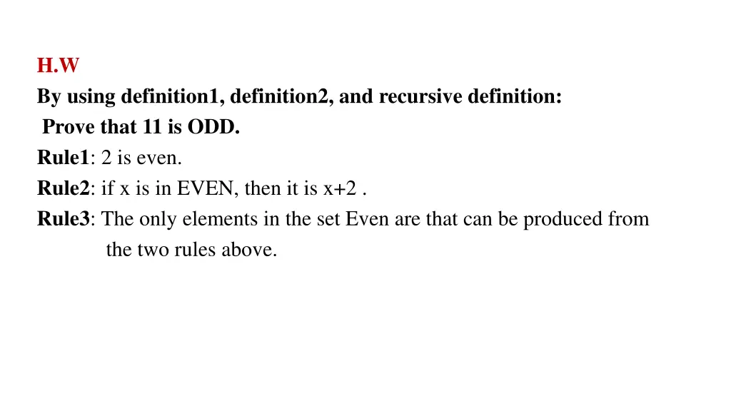 h w by using definition1 definition2