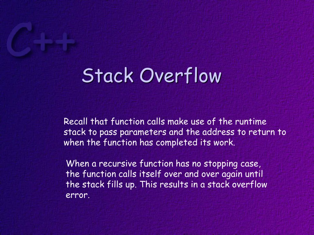 stack overflow