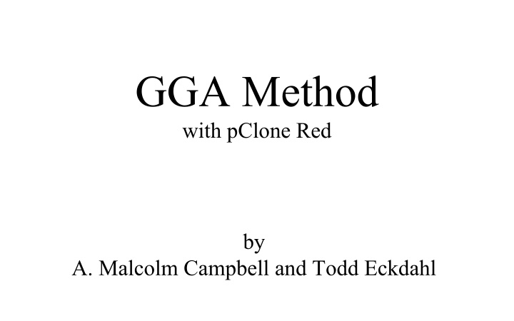 gga method with pclone red