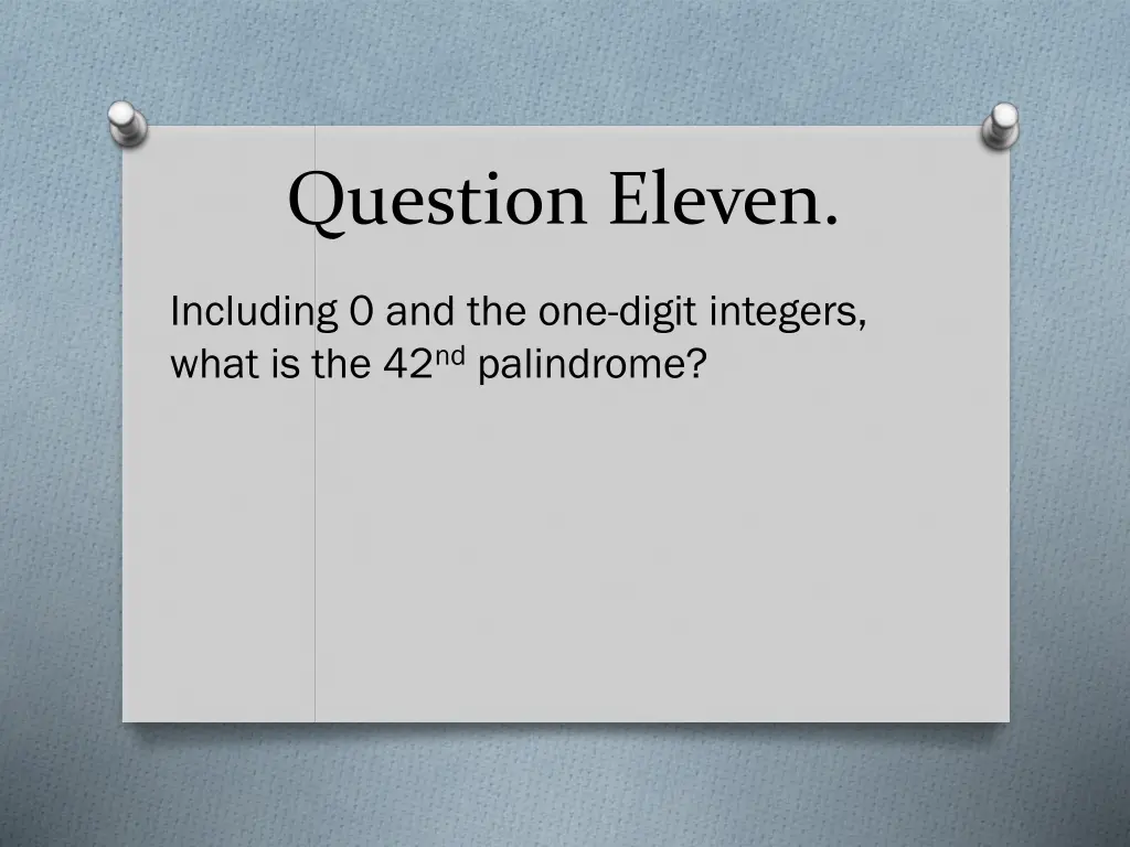 question eleven 1