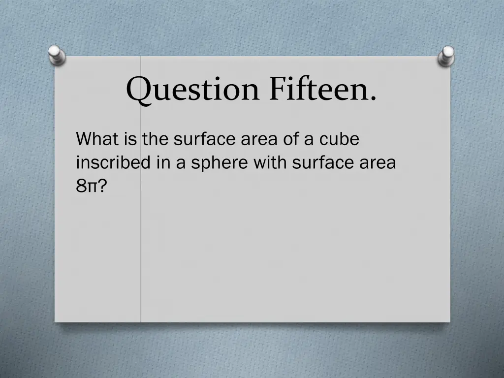 question fifteen 1