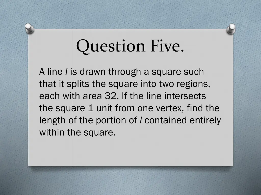 question five 1