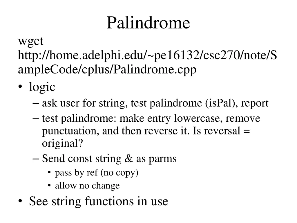 palindrome