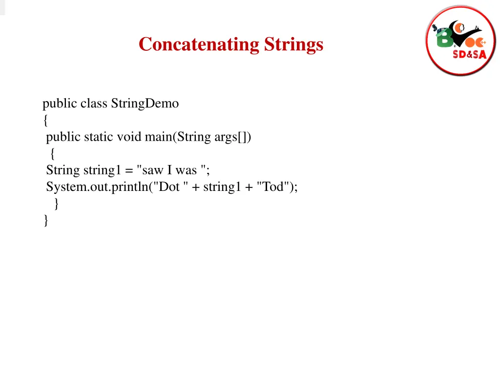 concatenating strings