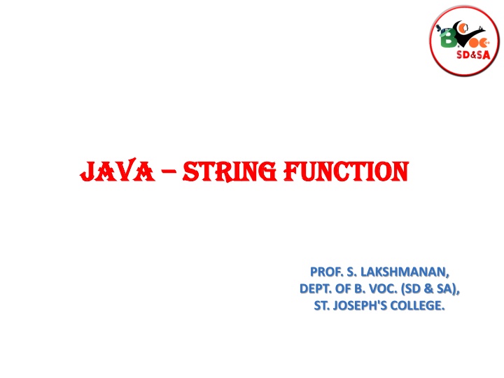 java java string function string function