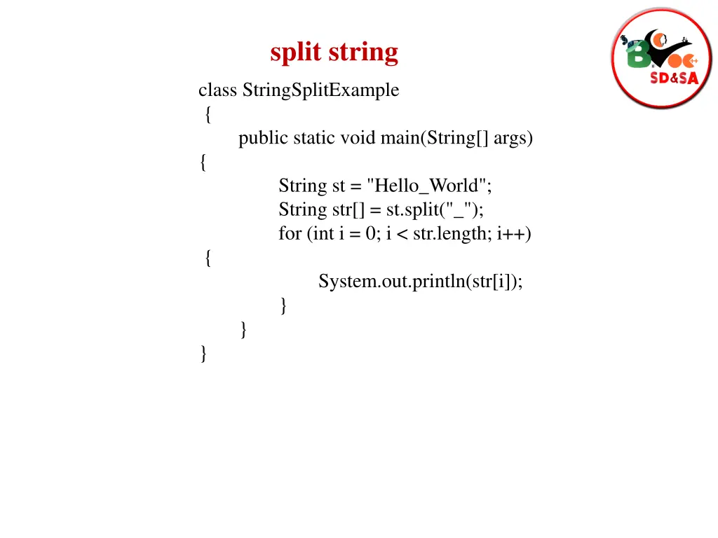 split string