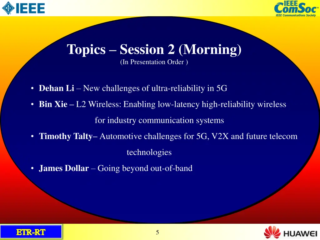 topics session 2 morning in presentation order