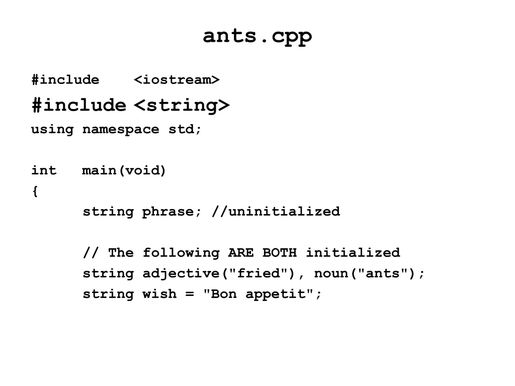 ants cpp