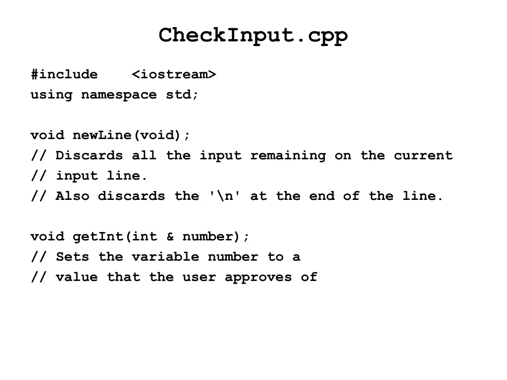 checkinput cpp