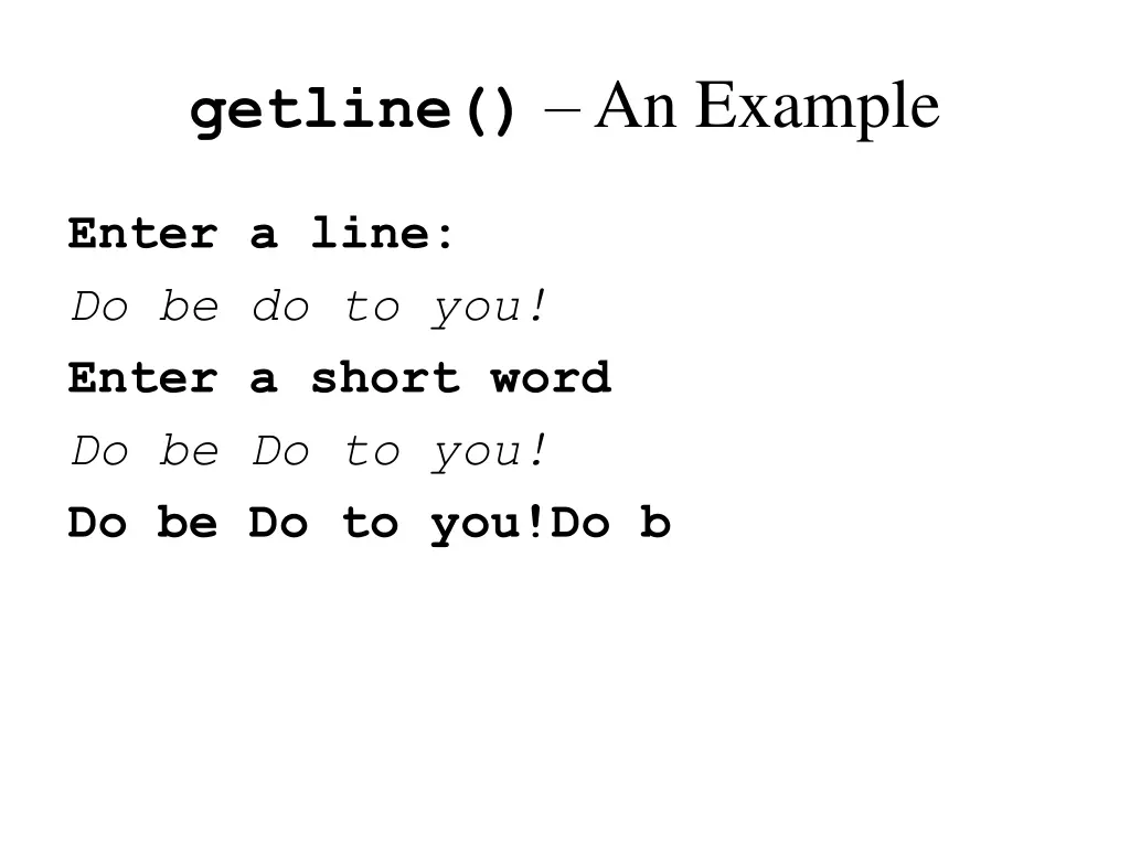 getline an example