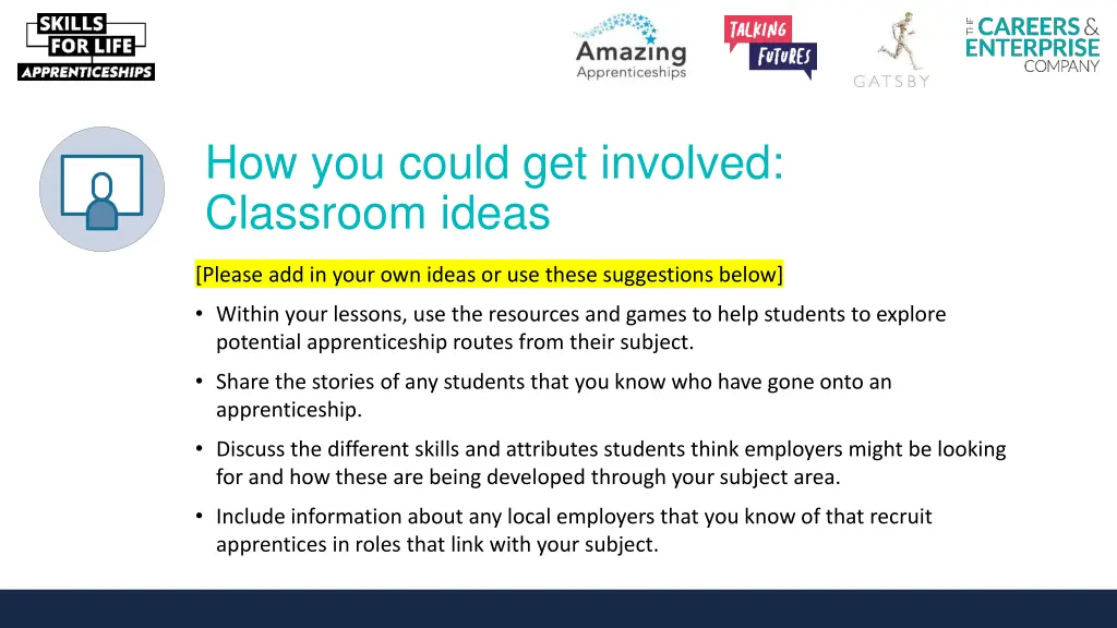 how you could get involved classroom ideas
