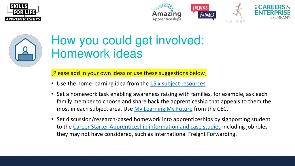 how you could get involved homework ideas