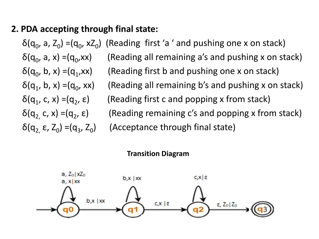 2 pda accepting through final state