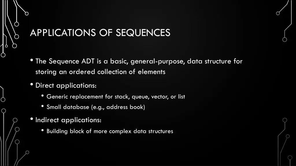 applications of sequences