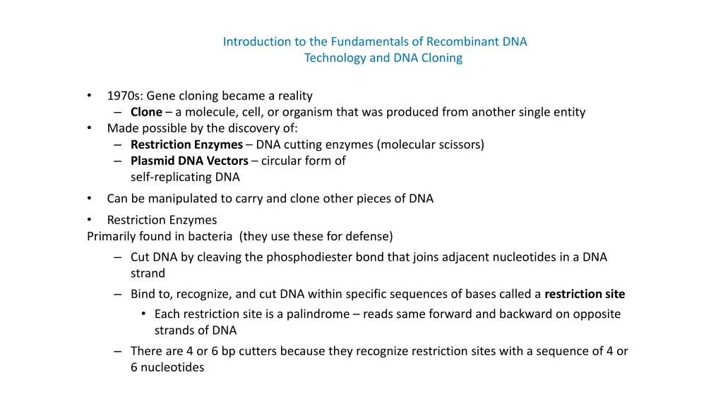 introduction to the fundamentals of recombinant 1