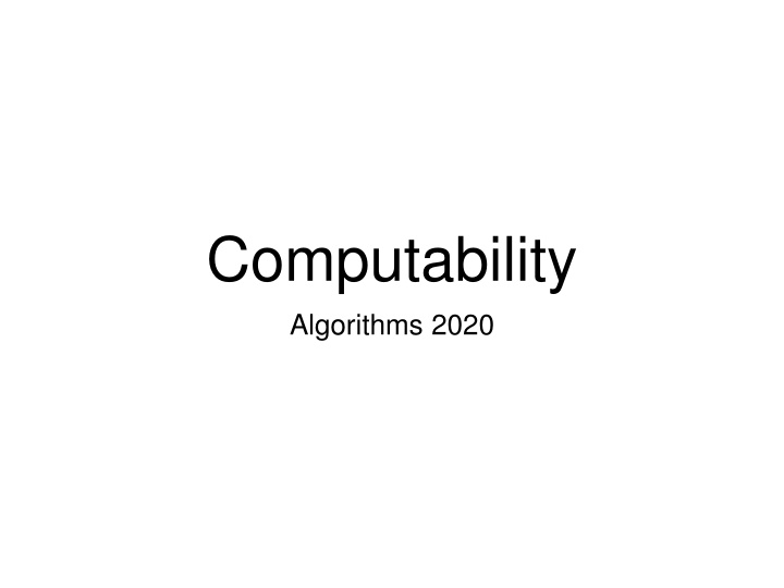 computability algorithms 2020