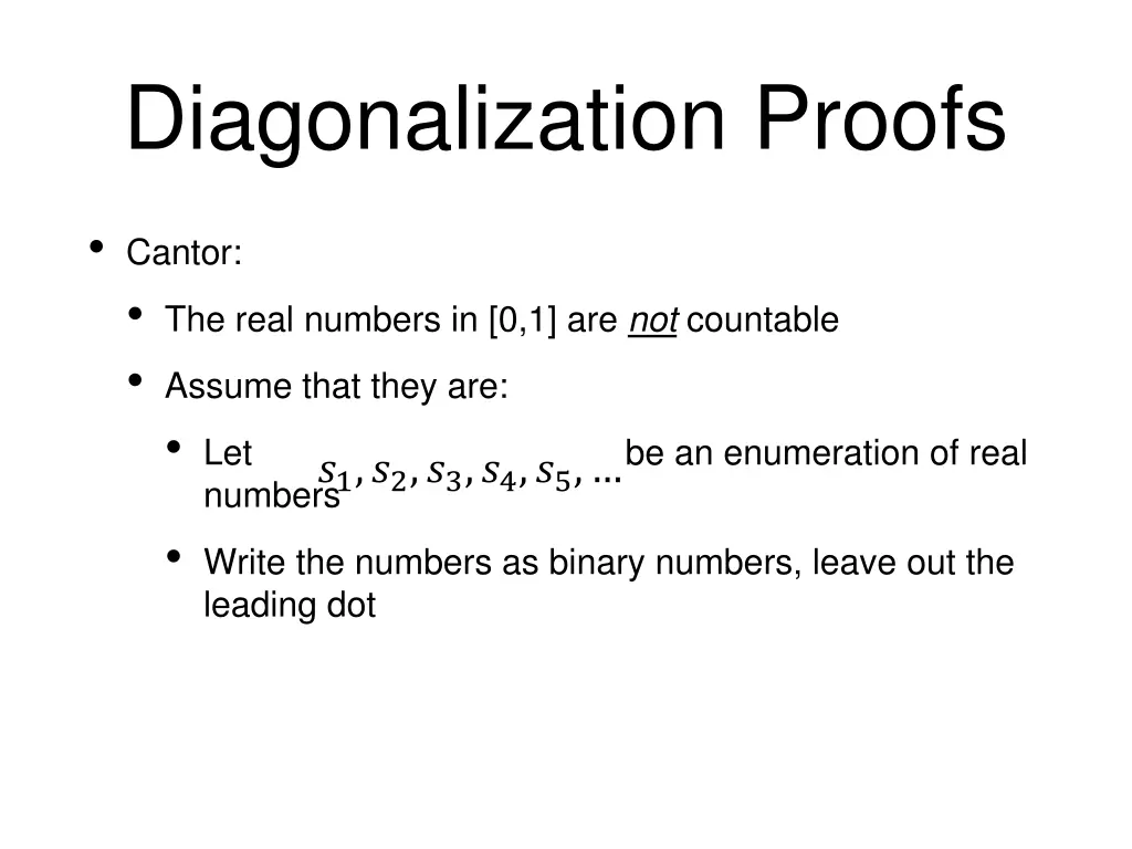 diagonalization proofs 2